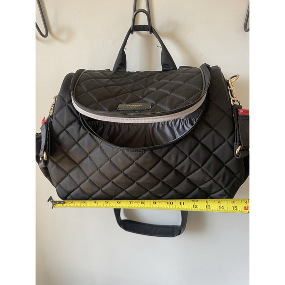 Storksak Poppy Convertible Black Quilted Diaper Bag Missing Changing Pad - Picture 8 of 10